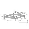Kovová postel SHANGHAI (Povrchová úprava strieborná RAL 9006, Rozmer ložnej plochy 80 x 200 cm)