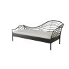 Kovový otoman DAY WAWE (Povrchová úprava strieborná RAL 9006, Rozmer ložnej plochy 90 x 200 cm)