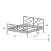 Kovová postel Bow (Povrchová úprava strieborná RAL 9006, Rozmer ložnej plochy 160 x 200 cm)