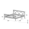 Kovová postel OREB (Povrchová úprava strieborná RAL 9006, Rozmer ložnej plochy 180 x 200 cm)