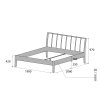 Kovová postel Merry 2 90x200 zvýšená (Povrchová úprava čierna, Rozmer ložnej plochy 90 x 200 cm)
