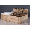 Masivní postel ALEXIA (BUK, DUB) (Drevo a odstín oleje DUB Cink - Olej odtieň DO206, Rozmer spacej plochy 240x200)