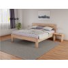 Masivní postel AMANDA (BUK, DUB) (Drevo a odstín oleje DUB Cink - Olej odtieň DO206, Rozmer spacej plochy 240x200)