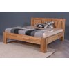 Masivní postel RUMBA (BUK, DUB) (Drevo a odstín oleje DUB Cink - Olej odtieň DO206, Rozmer spacej plochy 240x200)