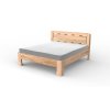 Masivní postel SAMBA (Drevo a odstín oleje DUB Cink - Olej odtieň DO206, Rozmer spacej plochy 240x200)
