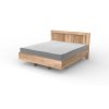 Masivní postel ANDROMEDA (BUK, DUB) (Drevo a odstín oleje DUB Cink - Olej odtieň DO206, Rozmer spacej plochy 240x200)