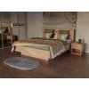 Masivní postel MERKUR (BUK, DUB) (Drevo a odstín oleje DUB Cink - Olej odtieň DO206, Rozmer spacej plochy 240x200)