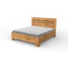 Masivní postel ROYAL (BUK, DUB) (Drevo a odstín oleje DUB Cink - Olej odtieň DO206, Rozmer spacej plochy 240x200)