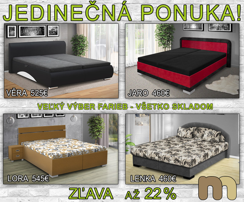 Jedinečná ponuka manželských postelí so zľavou
