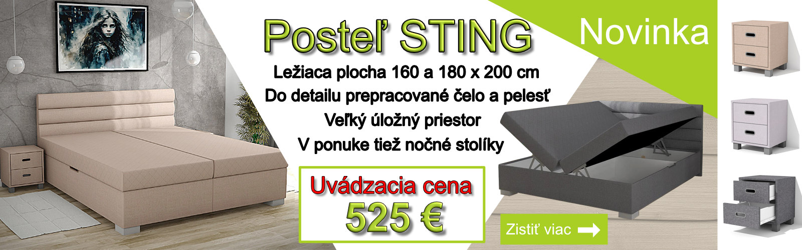 NOVINKA-Postel STING za zavádzajúcu cenu