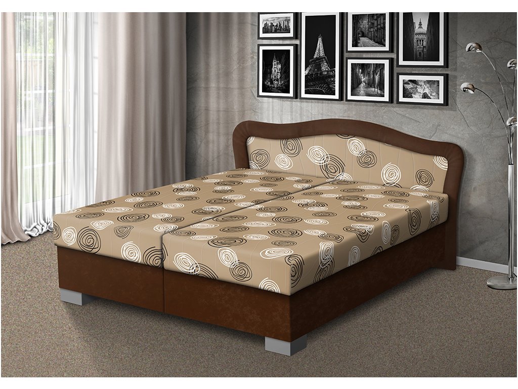 Čalúnená manželská posteľ s úložným priestorom Sára 180x200 cm