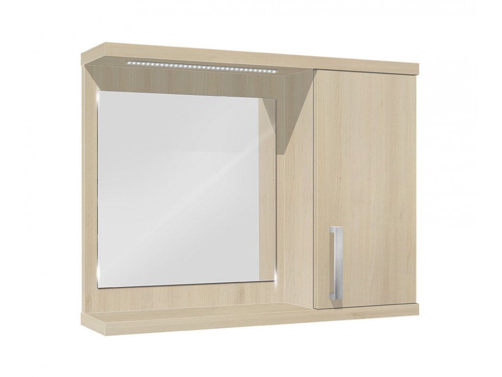 Kúpeľňová skrinka so zrkadlom K10 pravá - Nabytokmorava