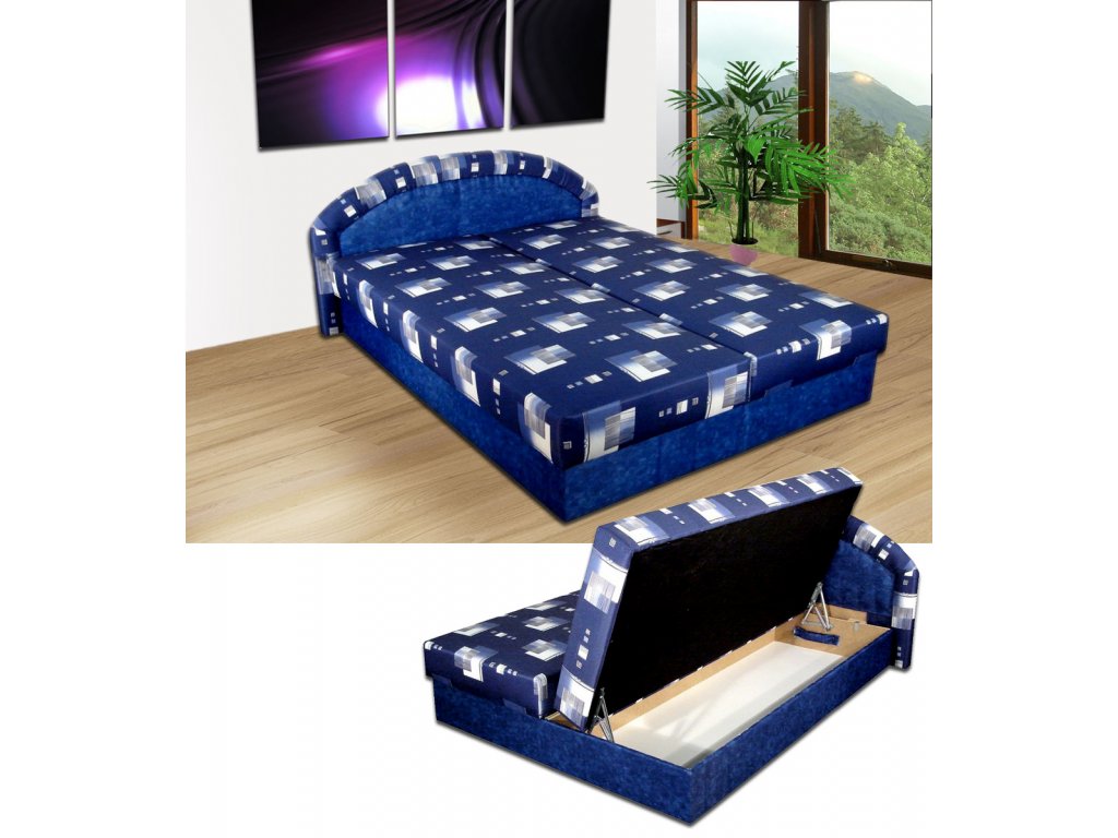 Lacná manželská posteľ s úložným priestorom Lenka 200x160 cm