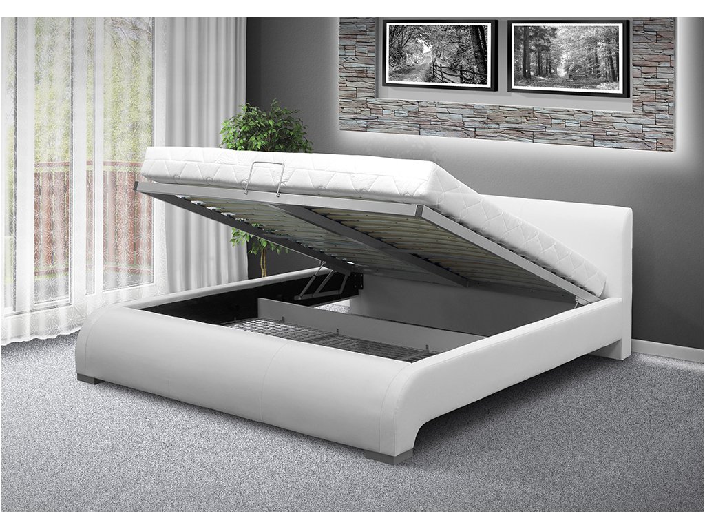 Moderná luxusná postel Seina 60x200 cm čierná bielá
