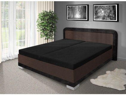 Čalúnená manželská posteľ Jaro 160x200 cm siváManželská posteľ s úložným priestorom 160x200 cm sivá