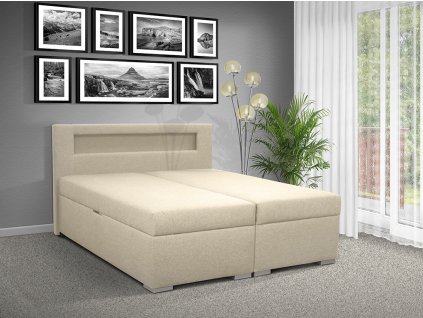 Moderná posteľ s úložným priestorom BOLERO C 180 cm krém