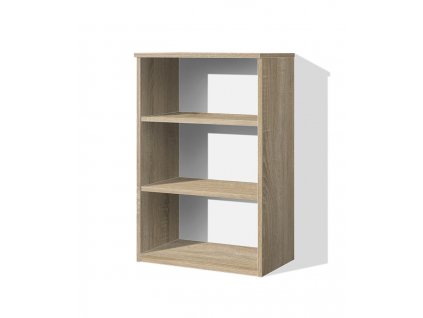 Moderná nízka policová skriňa Alfa 121 š. 60 cm dub sonoma svetlý