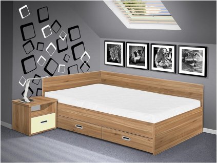 Moderná posteľ s úložným priestorom Renata 180x200 cm orech lyon
