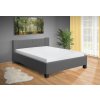 Moderná čalúnená posteľ s úložným priestorom a LED osvetlením Luna 160x200 cm sivá