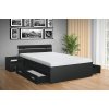 Moderná kvalitná drevená posteľ s úložným priestorom RAMI M 120x200 cm antracit