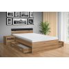 Moderná kvalitná drevená posteľ s úložným priestorom RAMI M 120x200 cm orech lyon