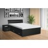 Moderná kvalitná drevená postel s úložným priestorom RAMI M 160x200 cm antracit