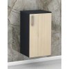 Závesná kúpeľňová skrinka s policou a dvierkami K5 š. 40 cm v dekore antracit a agát