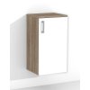 Závesná kúpeľňová skrinka s policou a dvierkami K5 š. 40 cm v dekore dub sonoma tmavý a biela