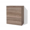 Lacná komoda so zásuvkami Alfa 4 š. 80 cm dub sonoma tmavý