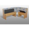 Univerzálna rohová lavica s úložným priestorom buk šedá