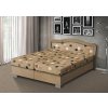 Manželská posteľ s úložným priestorom 170x200 cm béžová