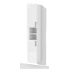 Vysoká kúpeľňová skrinka s policami a dvierkami K13 š. 30 cm v dekore biela s lesklými dvierkami