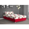 Čalúnená posteľ s úložným priestorom Mars 120x200 cm červená
