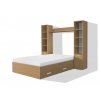 Moderná posteľ s lamelovým roštom a úložným priestorom Kora 140x200 cm buk