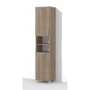 Vysoká kúpeľňová skrinka s košom na bielizeň a dvierkami K17 š. 40 cm stojaci na nožičkách