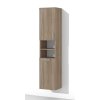 Vysoká kúpeľňová skrinka s košom na bielizeň a dvierkami K17 š. 40 cm v dekore dub sonoma