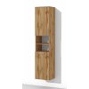 Vysoká kúpeľňová skrinka s košom na bielizeň a dvierkami K17 š. 40 cm v dekore dub wotan