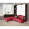 SOFA 21075 ČERV ZAVŘENÁ OŘECH BW