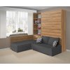 Sklápacia posteľ s pohovkou VS 21075 160x200 cm orech lyon