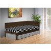 Kvalitná posteľ s úložným priestorom a s čelami Iveta 90x200 cm orech čiernobiela