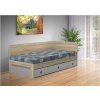 Kvalitná posteľ s úložným priestorom a s čelami Iveta 90x200 cm dub sonoma sivá