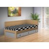 Kvalitná posteľ s úložným priestorom a s čelami Iveta 90x200 cm buk čiernobiela