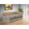Kvalitná posteľ s úložným priestorom a s čelami Iveta 90x200 cm buk losos
