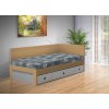 Kvalitná posteľ s úložným priestorom a s čelami Iveta 90x200 cm buk sivá