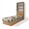 Perináč s výklopnými dvierkami a policami posteľ Junior orech lyon