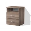 Modenie nočný stolík so šuplíkmi dub sonoma tmavý