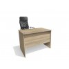 Jednoduchý kancelársky písací stôl Alfa 81 š. 100 cm dub sonoma svetlý