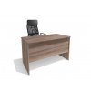 Jednoduchý kancelársky písací stôl Alfa 82 š. 120 cm dub sonoma tmavý