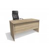 Jednoduchý kancelársky písací stôl Alfa 83 š. 140 cm dub sonoma světlý
