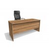 Jednoduchý kancelársky písací stôl Alfa 84 š. 160 cm orech lyon